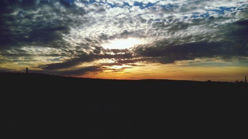 Dramatic sky over landscape