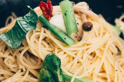 Close-up of vegetables in plate