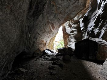 Rock formations in cave