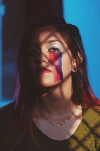 Close-up portrait of young woman