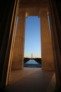 Archway against clear sky