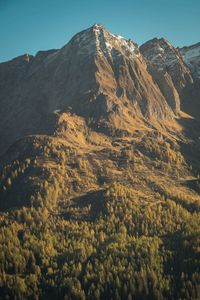 Scenic view of mountains against clear sky