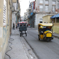 Cars on road in city