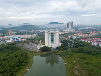 Panoramic view of buildings against sky