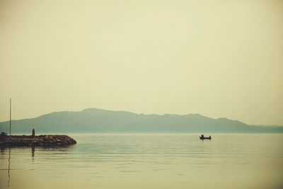 Boats in sea