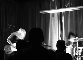 Rear view of people at concert