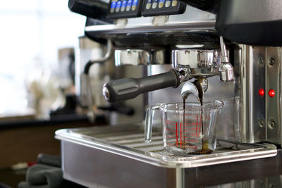 Close-up of coffee in cafe