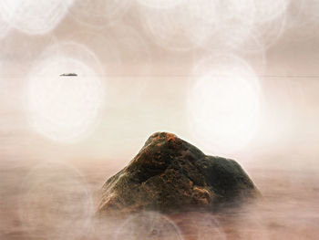 Digital composite image of a rock