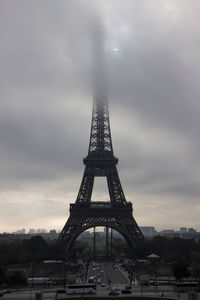 City against cloudy sky