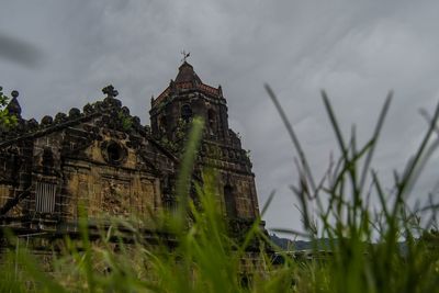 Low angle view of historic building against sky