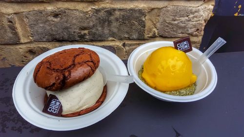 Close-up of served food