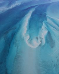 High angle view of frozen sea