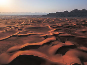 Aerial view of a desert