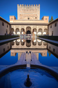 Reflection in pond at alhambra