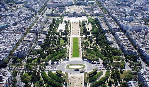 High angle view of city