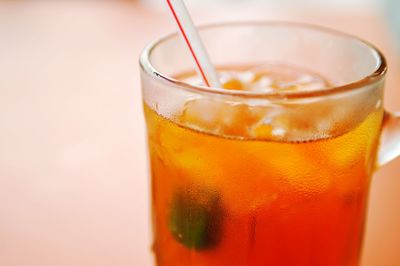 Close-up of ice tea