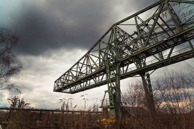 Low angle view of bridge against sky