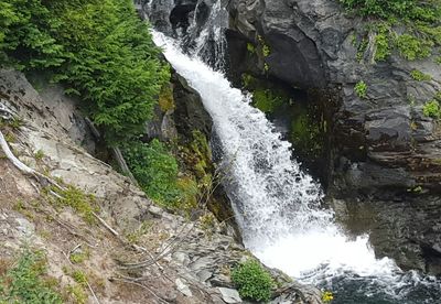 Stream flowing through rocks