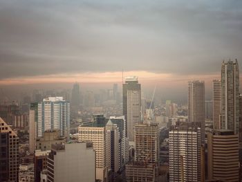 View of skyscrapers in city