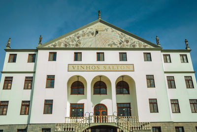 Low angle view of building against sky