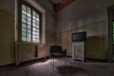 Interior of abandoned building