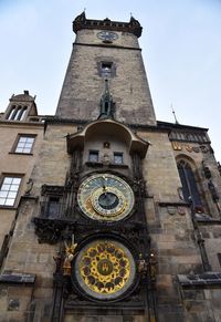 Low angle view of clock tower