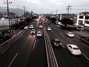 Traffic on road