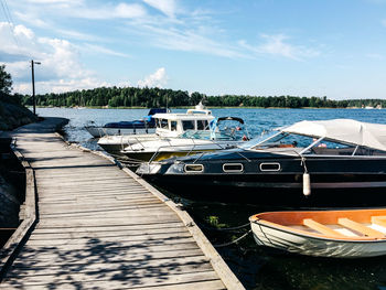 Boats in sea