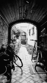 Bicycle in corridor