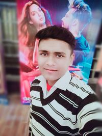 Portrait of young man looking away