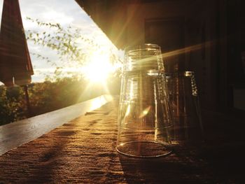 Footpath amidst bright sun