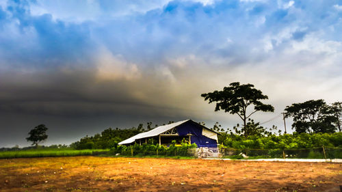 Gloomy day in the rural area, kudus indonesia, october 2020