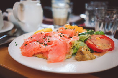 Close-up of served food