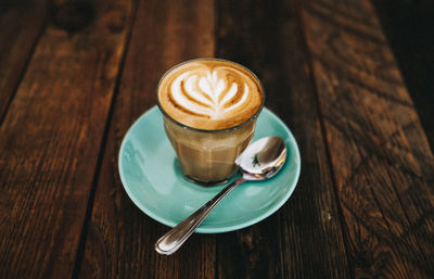 Coffee cup on table