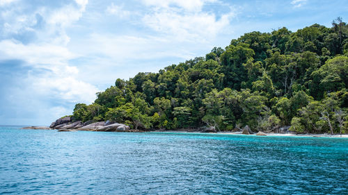 Scenic view of sea against sky