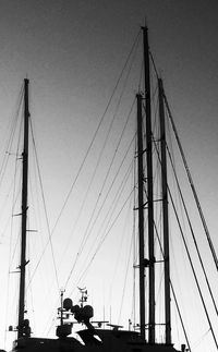 Low angle view of ship against sky