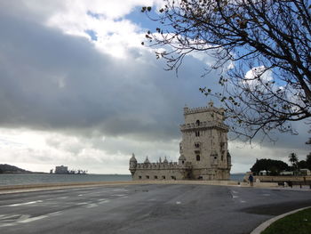 View of building against cloudy sky
