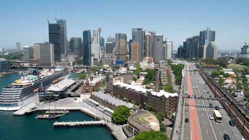 Sydney downtown panorama, shot in sydney, new south wales, australia