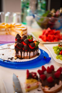 Close-up of cake on table