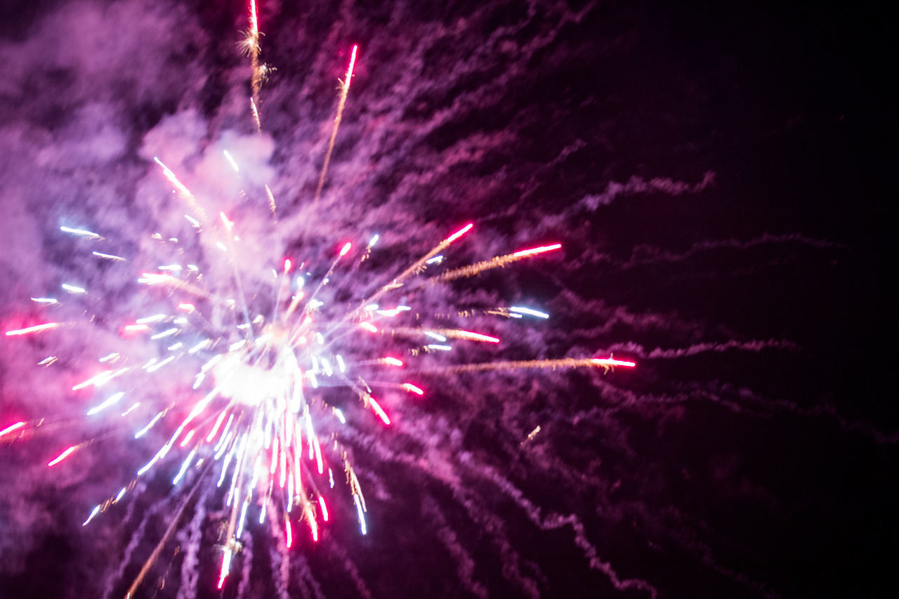 FIREWORK DISPLAY AT NIGHT