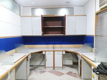 Interior of abandoned building