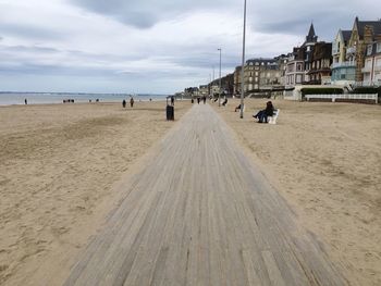 View of beach with cloud 