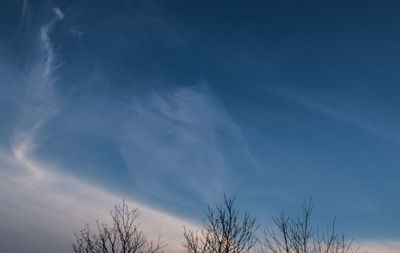Low angle view of blue sky