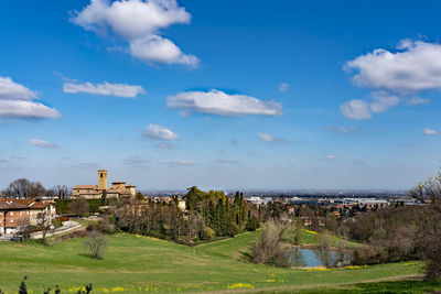 Panoramic shot of buildings against sky