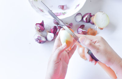 Midsection of woman preparing food