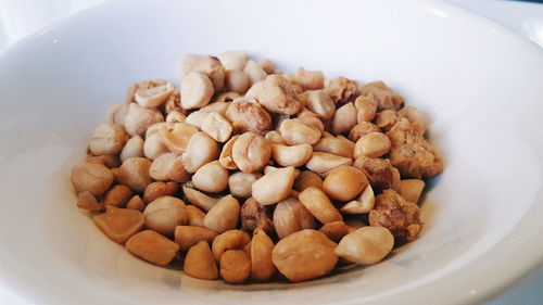 High angle view of food in bowl