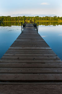 Pier on lake