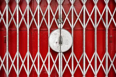 Full frame shot of iron gate