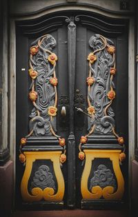 Close-up of ornate door knocker