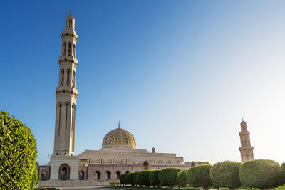 View of historic building against clear sky